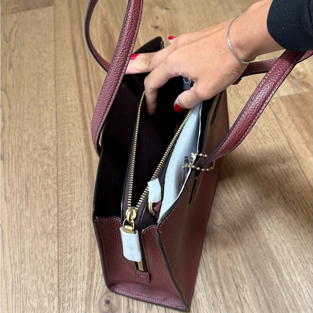 Coach Maroon Leather Satchel